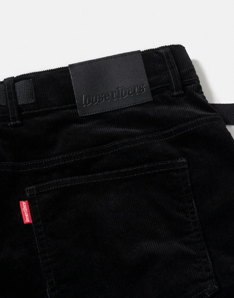 Pantalon District Corduroy Cargo black