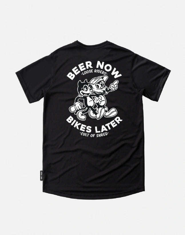 POLERA BEER NOW BIKES LATER