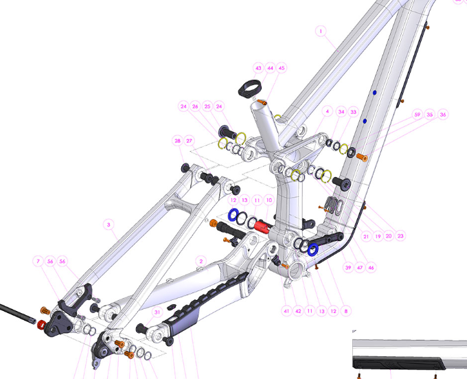PERNO TRANSITION REPUESTO Seatstay Pivot Axle 15mm x 20mm (TRB-CAX-20L)
