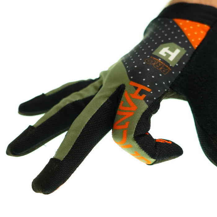 Guante Handup PRO RACE OLIVE/ORANGE