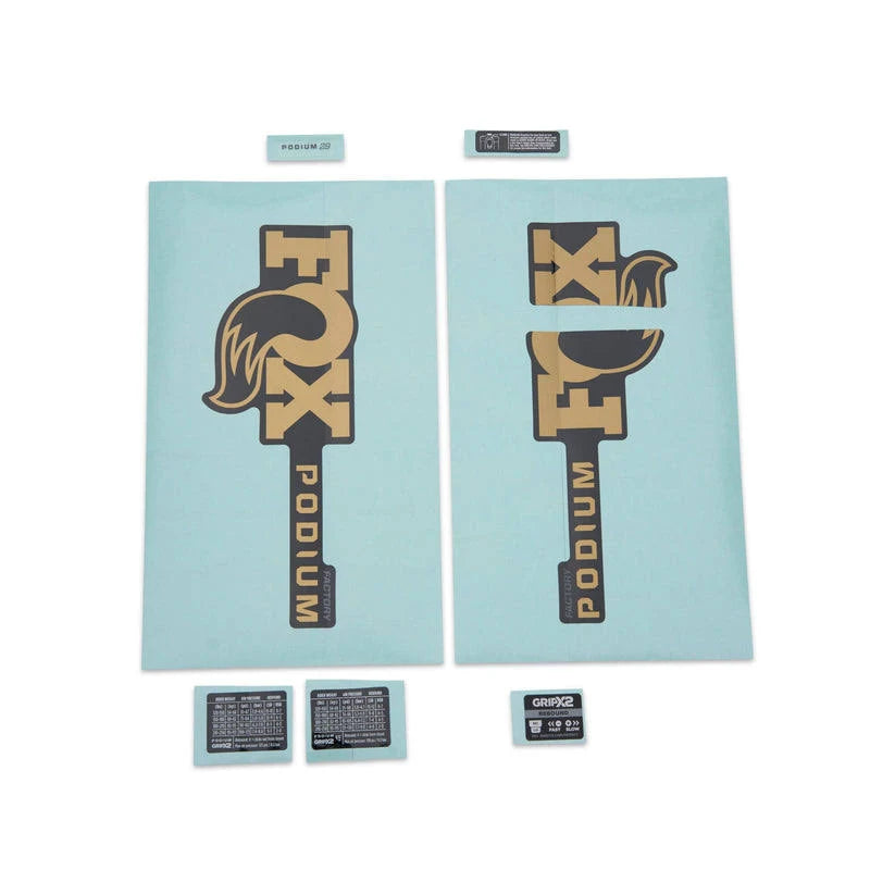 Set Sticker Horquilla Fox Podium 2026 Kashima Grey Logo