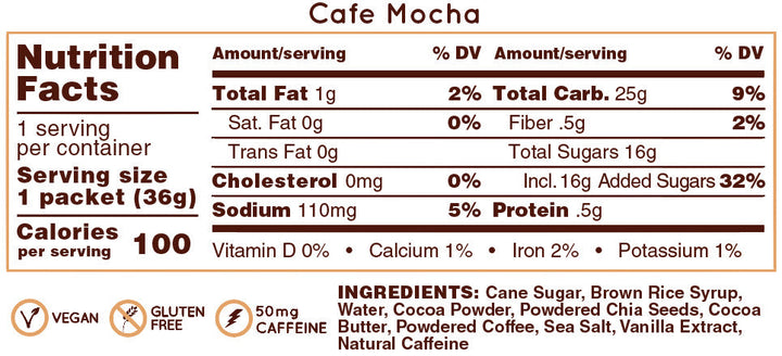 Gel Energético Huma Café Mocha (25mg Cafeína)