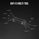 Herramienta Rap Ii 8 Multi Tool Black Lezyne