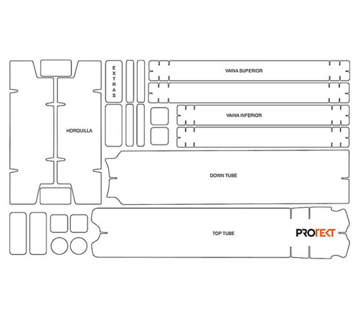 Kit Protector Bicicleta Protek Full Xl