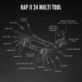 Herramienta Rap Ii 24 Multi Tool Black Lezyne